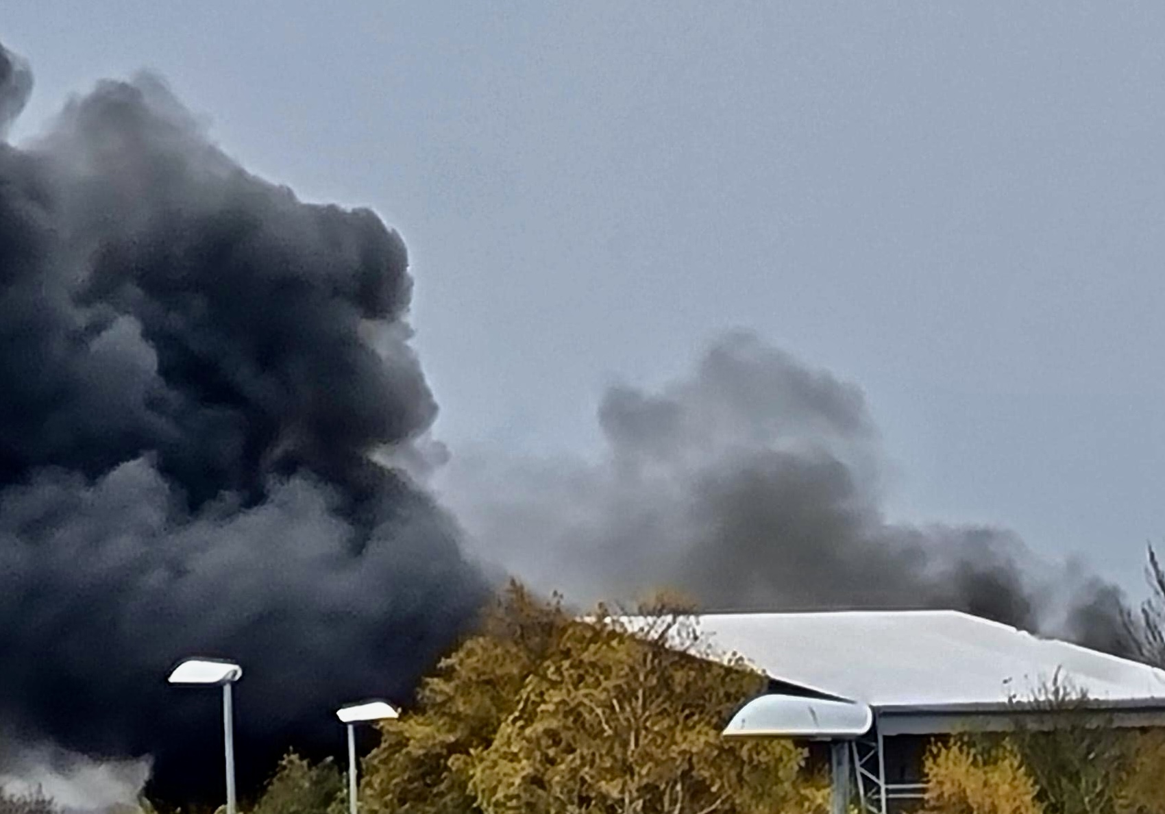 Brand i industribygning
